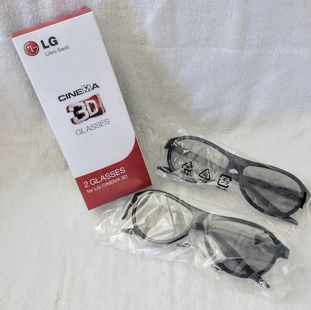 🆕 LG Cinema 3D Glasses 2 Pairs NWT NIB Smart TV